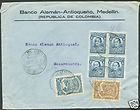 COLOMBIA cover Carta 1925 SCADTA Medellin Cartagena