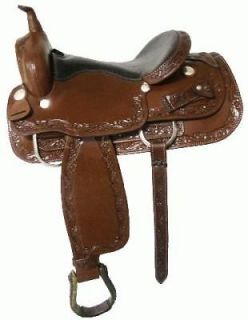 16,17 Blue River Western Ostrich Seat Cutting Saddle