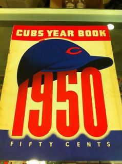 Chicago Cubs Baseball Program Yearbook 1950 RARE