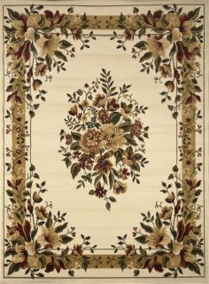 FLORAL PERSIAN BORDERED AREA RUG TRADITIONAL ORIENTAL COUNTRY CARPET