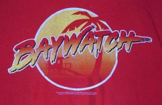 Baywatch T Shirt Tee XL Sexy TV Show Beach Sun Palm Tree