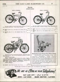 1948 49 ad Schwinn Built Bicyles Motor Bicycle Excelsior Flying Star