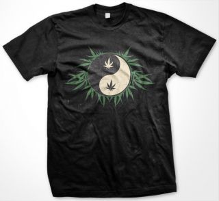 Yang Pot Stoner Weed Marijuana 420 Smoke Joint Bong Drugs Mens T Shirt