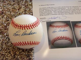 LOU BOUDREAU Signed Baseball  First Hand Auth.#A 618260