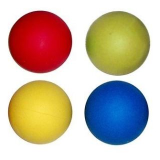 63mm Large Hard Rubber Bouncy Dog Balls   Blue Green Yellow & Red