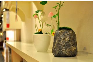 Avatar Mushroom Bright LED Night Light Desk Bedroom Flower Pot Natural