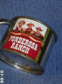 Vintage Unique Ponderosa Ranch Nevada U.S.A. Souvenir Tin Drinking Cup