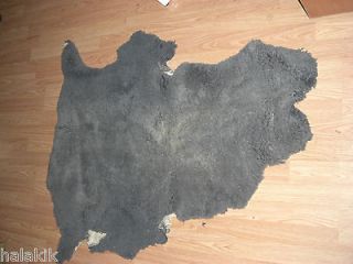 sheepskin rug  gray color leather backing  30x44