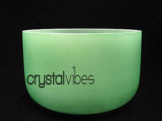 NEW Frosted 10 E Chakra Emerald Fusion Crystal Singing Bowl c10ep15