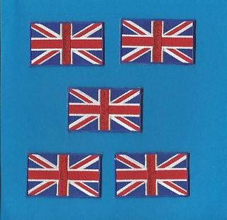 Lot Union Jack United Kingdom UK Flag Small Iron On Hat Jacket