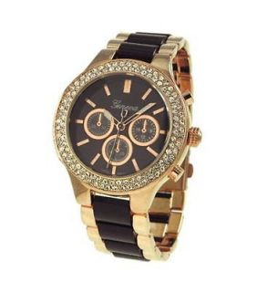 Designer Inspired Chronograph Style Acrylic Shell Two Tone Watch