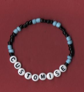 HANDMADE CAPTION BRACELET WITH CHOICE OF COLOURS FOR YOU TO