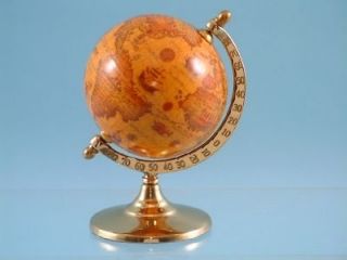 Antique effect stained globe on Pedestal