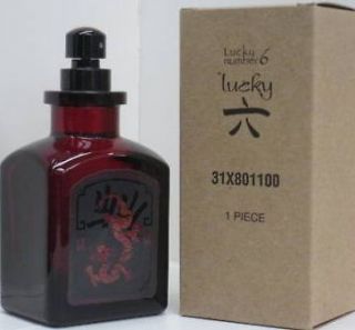 LUCKY NO 6 BY LUCKY BRAND 3.4 OZ EDT SPRAY TESTER FOR MEN NEW IN