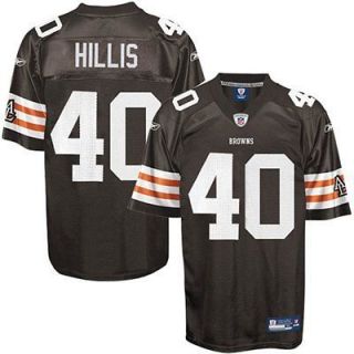 NFL Cleveland Browns PEYTON HILLS # 40 Reebok Premier Football Jerseys