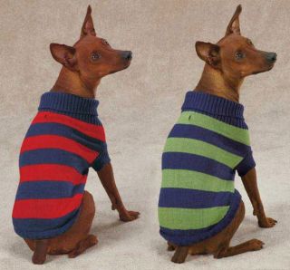 Dog Rugby Sweater XXS XL NEW Casual Canine Stripes Striped red blue