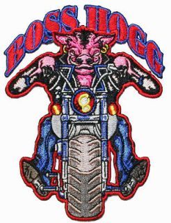 Boss Hog Hogg Embroidered Motorcycle Biker Iron On Applique Patch