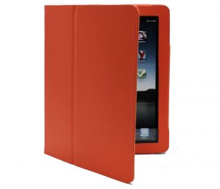 New BOTKIER Dove Gray Orange Color Block Goatskin Leather Turner iPad