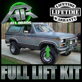 AR 1980 1996 Ford Bronco I & II 4WD 4X4 Full Lift Kit Front 2 Rear 2