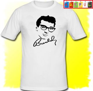 BUDDY HOLLY face T Shirt Mens Womens New Funny Cool GIFT PRESENT