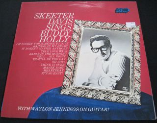 Skeeter Davis Sings Buddy Holly w/Waylon Jennings Guitar Vinyl LP
