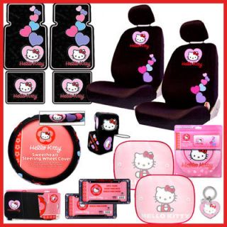 Hello Kitty Car Seat Cover Auto Accessories Set Low Bak