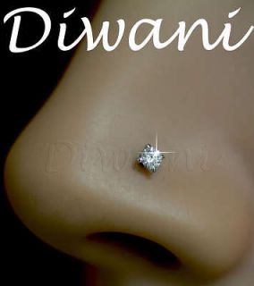 2mm Real i Diamond Engagement Wedding Jewelry Nose Lip Labret Screw