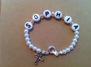New Hand Crafted Baby/Kids Charm Name Bracelet