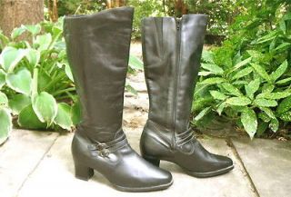 BRILLIANT CANADIAN 2995 Christian Style Black Leather Boots