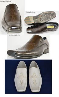 Delli Aldo Italian Style Men Shoes.Color Black and White, Sizes 8 to