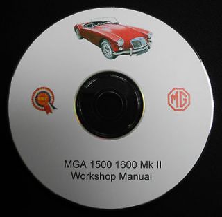 MGA 1500 1600 MkII 1955 1962 BMC Sports Car Factory Workshop Manual