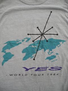 YES   90125 World Tour 1984 T SHIRT Gray (Sleeveless) ORIG RARE