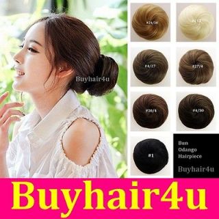 Bun Updo Woman Chignon Extensions New Hairpiece Clip in on Hair Piece