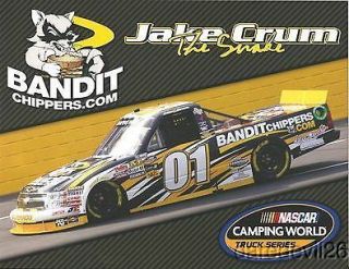 2012 Jake Crum Bandit Chippers Chevy Silverado NASCAR postcard