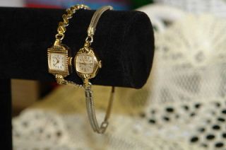Art Deco Vintage Ladies Buren Deluxe & Timex, Lot of 2 Wrist Watches