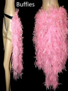 Burlesque Feather Skirt Showgirl Tie On Bustle 8 26 White Red Black