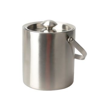 Stainless Steel Ice Bucket Insulated Wine Bucket Ice Cube Container