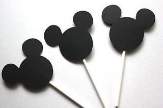 MICKEY MOUSE CUPCAKE TOPPERS PICKS STICKS BIRTHDAY PARTY DECORATIONS