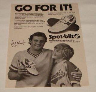 Print Ad Spot Bilt GB5 Tennis Shoes ~ George Brett Kansas City Royals