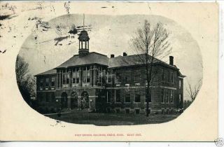 CADIZ OHIO HIGH SCHOOL BUILDING VINTAGE POSTCARD 1908