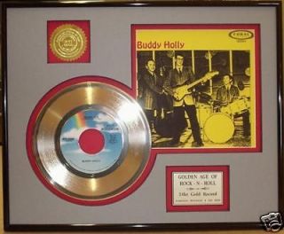 Buddy Holly PEGGY SUE 24k Gold Record free ship R&R gif