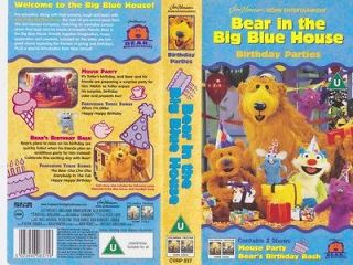 IN THE BIG BLUE HOUSE BIRTHDAY PARTIES VHS VIDEO PAL~ A RARE FIND