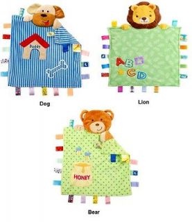 Taggies Buddy Dog & Teddy Bear & ABC Lion Peek A Boo Comforter