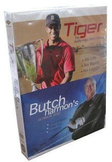 TIGER WOODS BIO + BUTCH HARMON GOLF INSTRUCTIONAL 6 DVD BOX