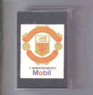 Manchester United Mobil Silk football badge in a fridge magnet