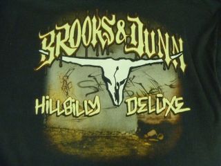Brooks & Dunn Men 2XL Black Cotton Hillbilly Deluxe Country Western