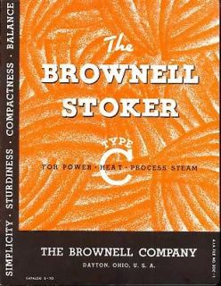 1937 Brownell Company Coal Stoker Catalog Dayton Ohio