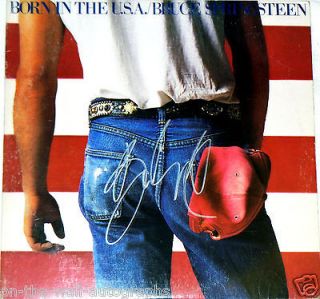 BRUCE SPRINGSTEEN HAND SIGNED AUTOGRAPHED BORN IN THE U.S.A. ALBUM W