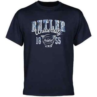 Butler Bulldogs Retro Hoops T shirt   Navy Blue
