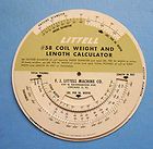 Machine Co. No.58 coil weight and length calculator,sli​de chart